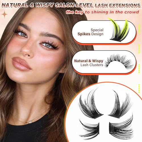 Wispy Lash Clusters 10-18MM D-Curl Eyelash Extensions 144Pcs