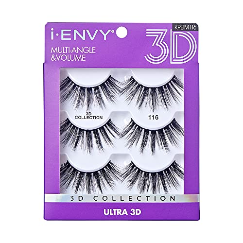 i•ENVY False Eyelashes 3 Pairs Faux Mink Fluffy Natural Volume Lashes