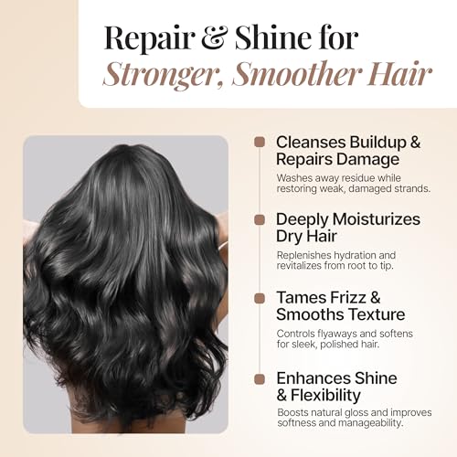 MOEHAIR Leave-in Conditioner Spray with Argan Oil 12 Fl Oz - Hair Detangler & Frizz Control