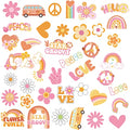 280Pcs Hippie Temporary Tattoos Stickers - 70's Theme Party Supplies