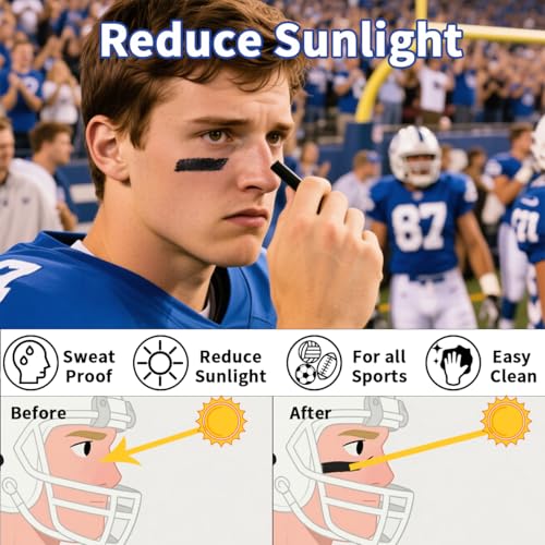 Bowitzki Eye Black Stick - 8 Color Water Resistant Sports Face Paint