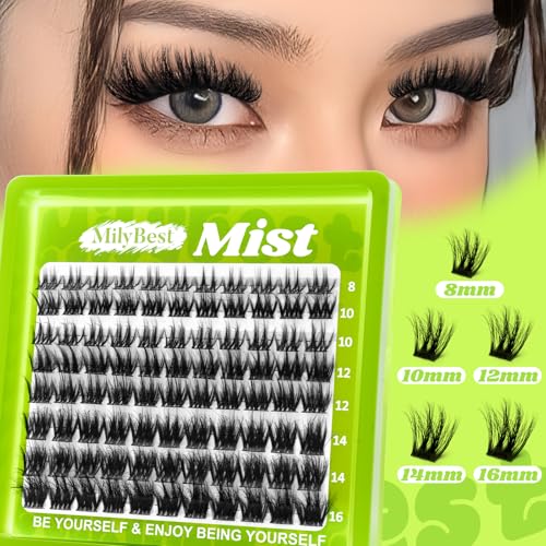MilyBest Fluffy Wispy Lash Clusters - 88pcs D Curl 8-16mm