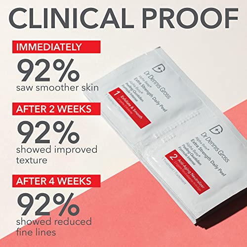 Dr. Dennis Gross Alpha Beta Extra Strength Daily Peel ? 2-Step Exfoliating Pads for Enhanced Anti-Aging, Smoother Skin, and Radiant Complexion, 5 Treatments