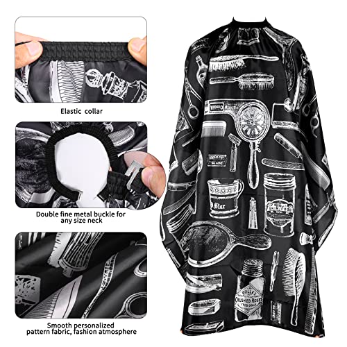 AIHOPESTO Black Waterproof Barber Cape for Men - 63.8 x 55.9 Inches, Hair Cutting & Styling Cape