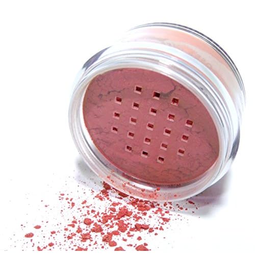 Deep Coral Pink Mango Orange Shade Loose Mineral Highlighter Blush Powder, Matte Finish, Talc & Paraben Free, 7 grams, No Animal Testing & Cruelty Free