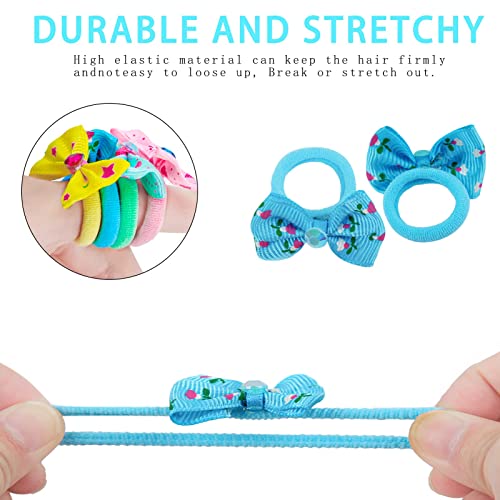 50 Pcs Colorful Hair Ties for Girls - Soft Elastic Ponytail Holders