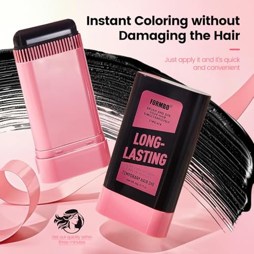 Hair Dye Comb for Instant Gray Coverage - Black, Long-Lasting Touch Up