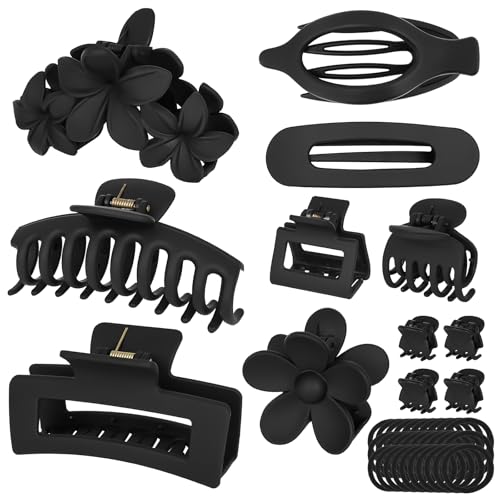 ZCLRUIQI 12-Pack Hair Clips Set for All Hair Types - Strong Hold