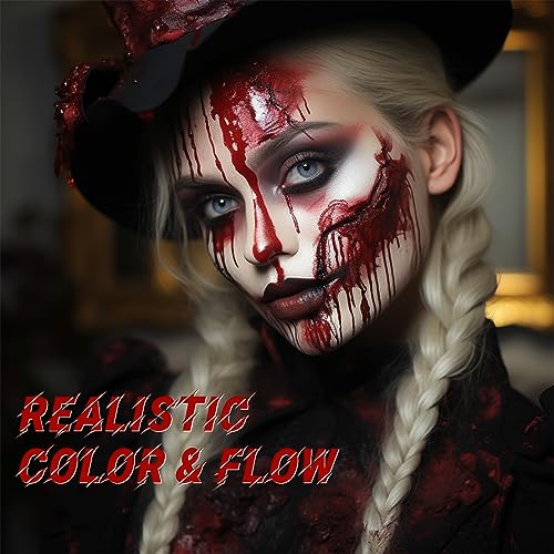BOBISUKA Realistic Washable Fresh Fake Blood 1.76oz - SFX Makeup Kit