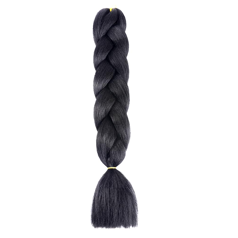 Braiding Hair Ombre Blue 24 Inch Kanekalon Braid Hair Extensions Hot Water Setting (C1-1Pack)