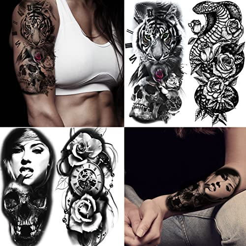 72 Sheets Temporary Tattoo Stickers for Men & Women
