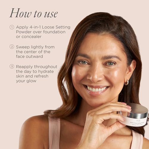 PUR 4-in-1 Loose Setting Powder - Translucent Finishing Powder Sets & Smooths Makeup - Lightweight Blurring Face Powder for Oily, Mature & Sensitive Skin - Talc-Free, Vegan, Oil Control with Retinol