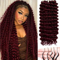 Feather Crochet Hair for Black Women - 18 Inch Deep Wave Braids