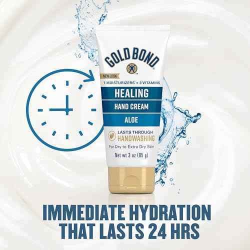 Gold Bond Healing Hand Cream, 3 oz., With Aloe, Moisture That Lasts Through Handwashing, Pack of 6