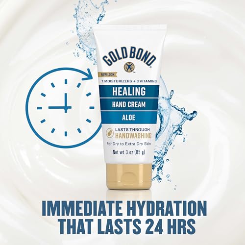 Gold Bond Healing Hand Cream 3 Oz with Aloe - Travel Size, Nourishing Moisturizer