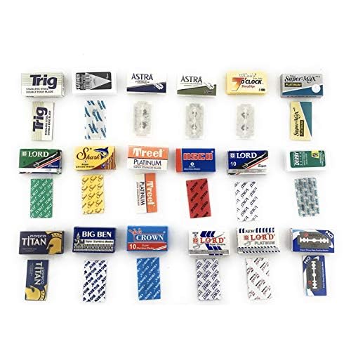GENTS Styptic Powder Jar for Nicks and Cuts Stops Bleeding Instantly Relief Face Neck Soothes Skin and Pore After Shave, Pack of 18 Double Edge Safety Razor Blades DE Blade Refills with Razor Sleeve