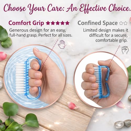 12 Pcs Nail Brush Set for Cleaning Fingernails and Toenails - Travel & Kids Friendly