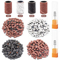 242 Piece Nail Drill Sanding Bands Set with 2 Drill Bits for Manicure & Pedicure — Coarse to Fine Grit (80/120/180/240)