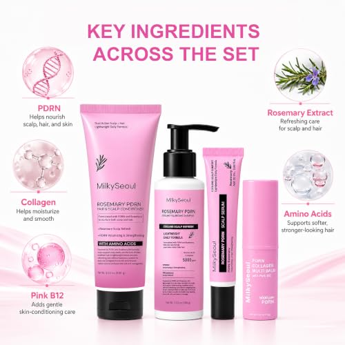 Rosemary PDRN Hair Care 4-Piece Set with Collagen Balm Stick