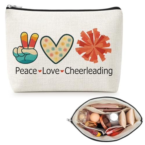 Cheerleader Makeup Bag for Women - Cheerleading Gift & Travel Pouch