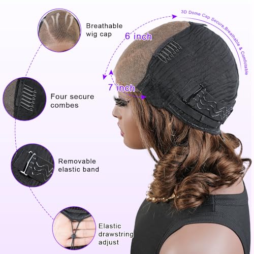 Body Wave Bob Wig Human Hair 12 Inch Glueless Lace Front