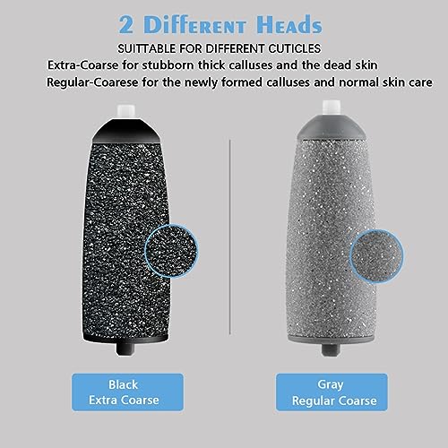 12-Pack Flawless Pedi Roller Replacement Heads - Extra & Regular Coarse