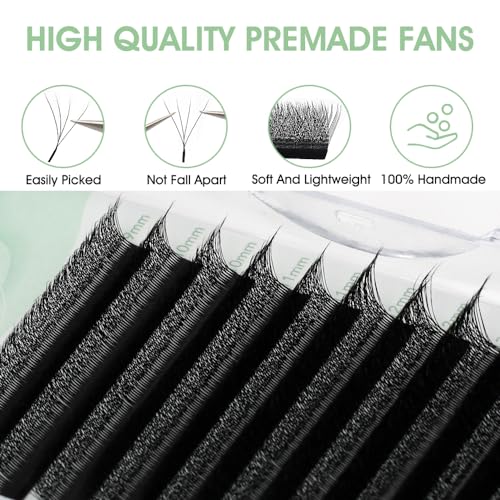 D Curl Eyelash Extensions 0.07 8-14mm Premade Fan Volume Lash
