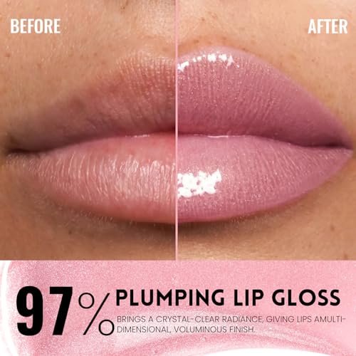 Pudaier Excellent Recovery Glossy Lip Stain, Moisturizing Lip Care Tinted Lip Oil, Hydrating Plumping Lip Gloss Balm, Non-Sticky Long Lasting Light Texture LipGloss Oil for Dry Lip (05 Muted Flame)