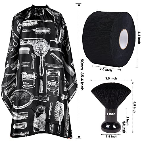 Hair Cutting Cape Barber Cape for Men Hair Cape for Haircuts Barber Cape for Hair Stylist with Adjustable Neck Size Neck Strips Neck Duster SetBarber Neck Strips for Hair Cutting