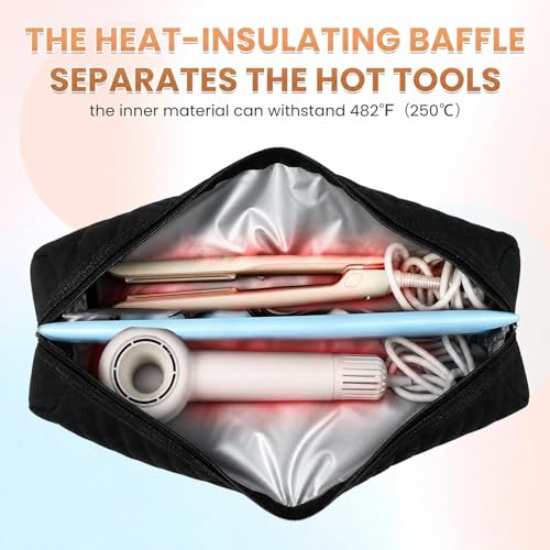 Heat Resistant Hair Tools Organizer Bag - Travel Storage