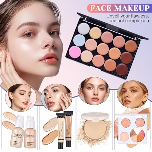 All-in-One Makeup Kit for Women - Complete Cosmetic Set & Gift