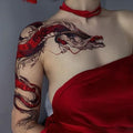 Large Realistic Flower Temporary Tattoos for Women