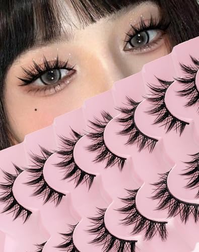 Manga 3D Vegan False Eyelashes - Wispy Mink Lashes (7 Pairs)