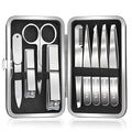 Morgles 9-Piece Men’s Tweezers & Nail Clipper Kit with Case