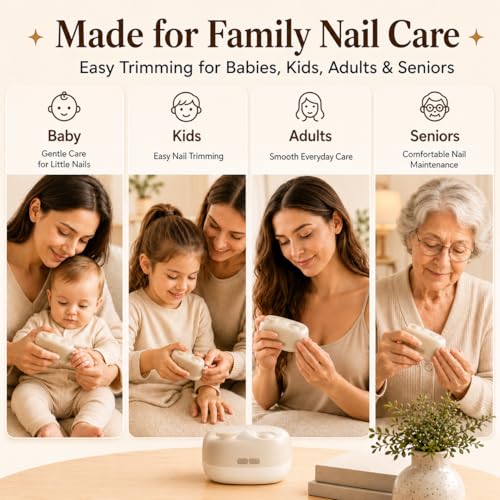Colefoy 2-in-1 Electric Nail Clipper with Polishing & LED Light