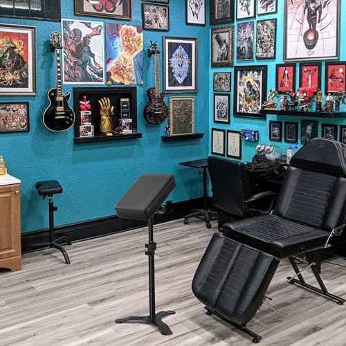 POARMEEY Tattoo Armrest Stand Tripod Tattoo Arm Rest Adjustable Height for Tattoo Supplies
