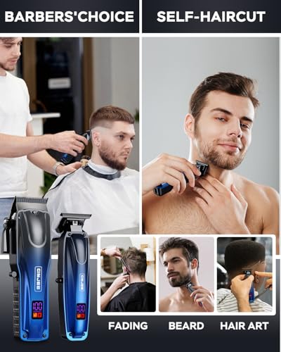 GinJee Professional Hair Clippers for Men - Cordless & Corded Barber Kit