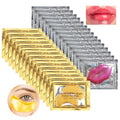 24K Gold Eye Masks & Collagen Lip Patches - 30 Pack Set