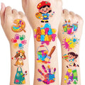 96 PCS Watercolor Art Temporary Tattoos for Kids