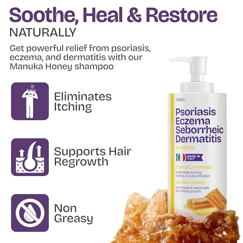 Shailee Psoriasis Shampoo for Eczema & Folliculitis - Manuka Honey 6.76 fl oz