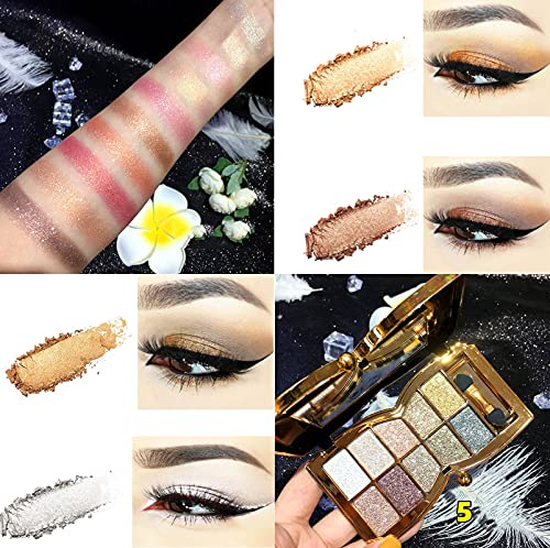 Glitter Eyeshadow Palette 10 Colors Shimmer Sparkle Makeup