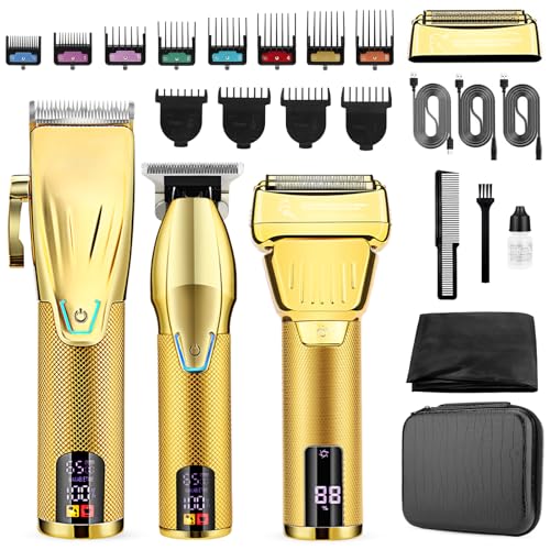 SUNNOW Professional Hair Clipper Set - Cordless 3-in-1 Grooming Kit
