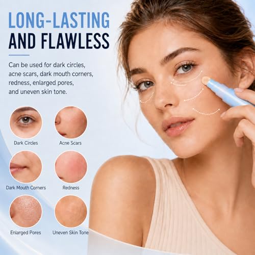 2-in-1 Liquid Foundation & Concealer Pen for Dark Circles