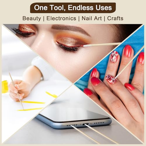 600 Pcs Lint-Free Pointed Cotton Swabs for Beauty & Nails