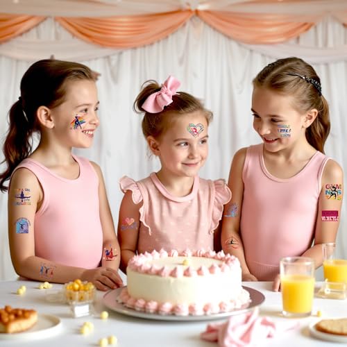 Konsait 96PCS Gymnastics Temporary Tattoos Party Favors