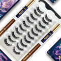 MENAKA Magnetic Lashes Nautral Looking False Eyelashes Russian Strip Lashes Mink Wispy Fluffy Lashes Pack D Curl Thick Full Volume Cat Eye Lashes 10 Pairs£¨2 black+2 brown)
