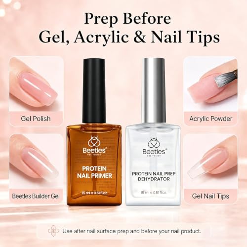 Beetles 15ml Protein Nail Prep Dehydrator & Primer Set E-Clear-2