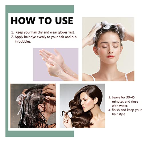 Dexe Instant Black Hair Dye Shampoo for Men & Women - 10 PCS