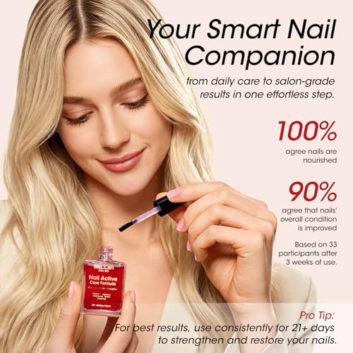 GELLEN Active Glow Nail Polish - Ridge Filler & Strengthener, Rose Red