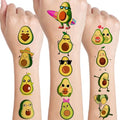 12 Sheets Avocado Temporary Tattoos Stickers Avocado Birthday Party Supplies Decorations Cute Fruit Face Fake Tattoos Party Favors Goodie Bag Fillers Party Gifts Games School Classroom Rewards